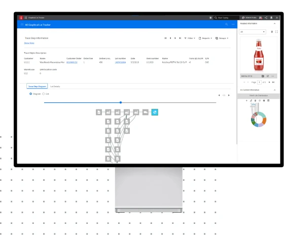 screenshot of Infor CloudSuite Food & Beverage